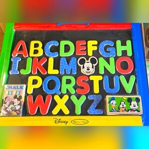 New Mickey Mouse Club House Magnetic board , alphabet, chalk Disney